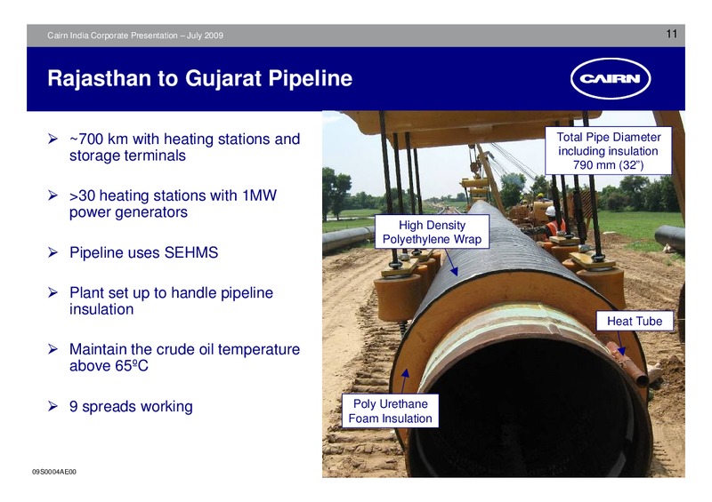 CORPORATE PRESENTATION – Cairn India – slide 10