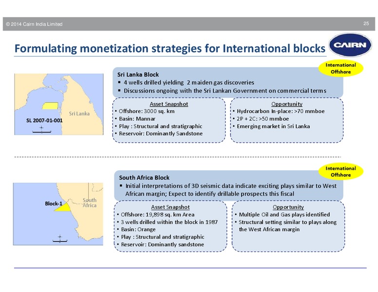 MOTILAL OSWAL ANNUAL GLOBAL INVESTOR CONFERENCE – Cairn India – slide 24