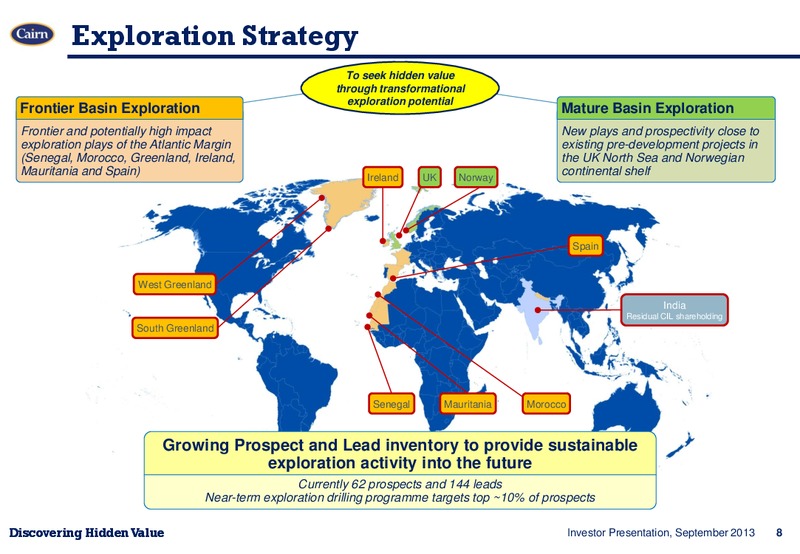 INVESTOR PRESENTATION – Cairn Energy Plc – slide 7