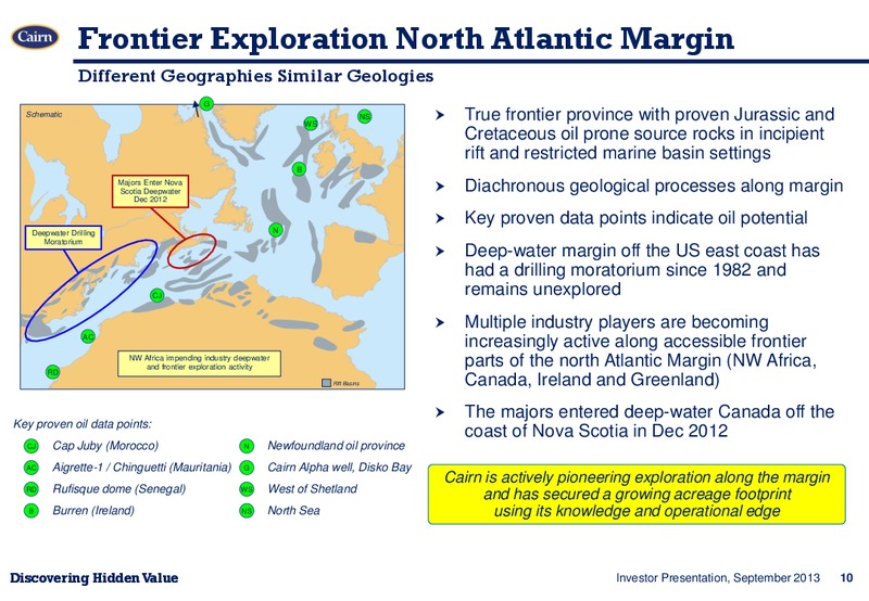 INVESTOR PRESENTATION – Cairn Energy Plc – slide 9