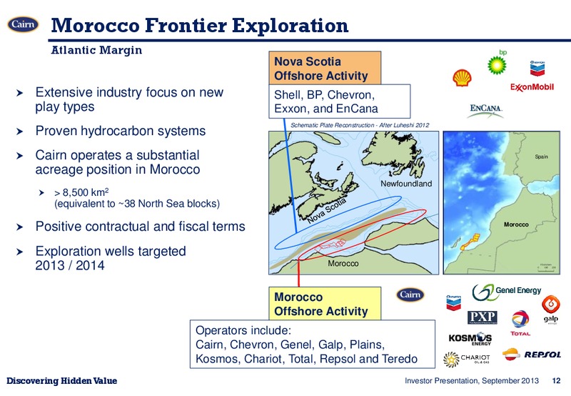 INVESTOR PRESENTATION – Cairn Energy Plc – slide 11
