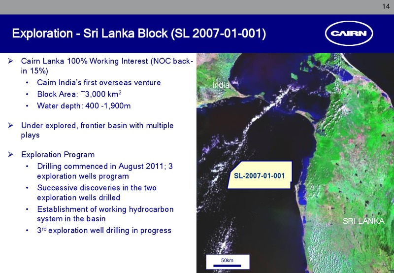 CORPORATE PRESENTATION – Cairn India – slide 13