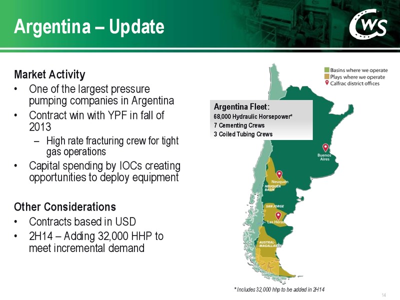 INVESTOR PRESENTATION – Calfrac Well Services Ltd. – slide 13
