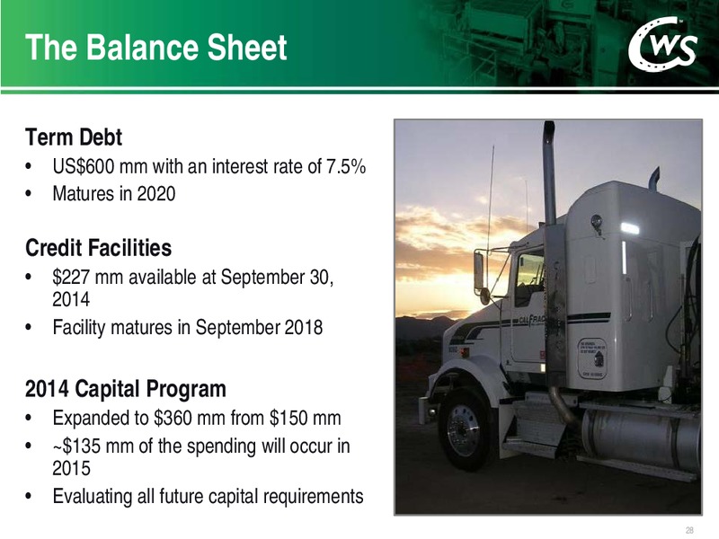 Investor Presentation – Calfrac Well Services Ltd. – slide 27