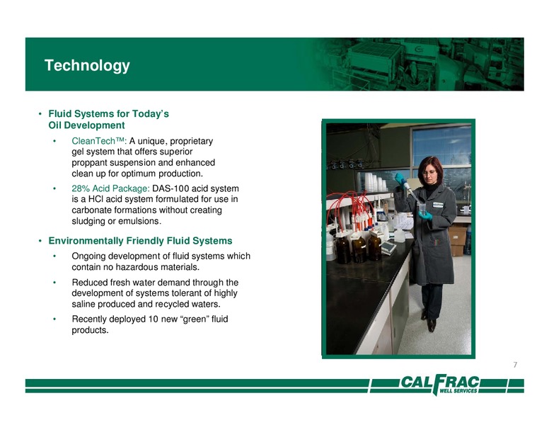 Barclays CEO Energy Power Conference – Calfrac Well Services Ltd. – slide 6