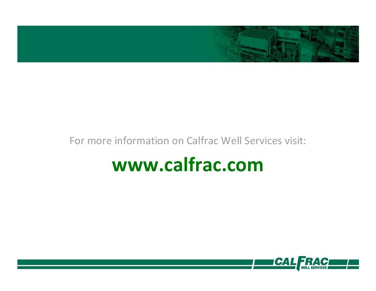 Barclays CEO Energy Power Conference – Calfrac Well Services Ltd. – slide 26