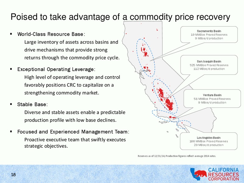 Q1 2015 EARNINGS CALL – California Resources Corp. – slide 17