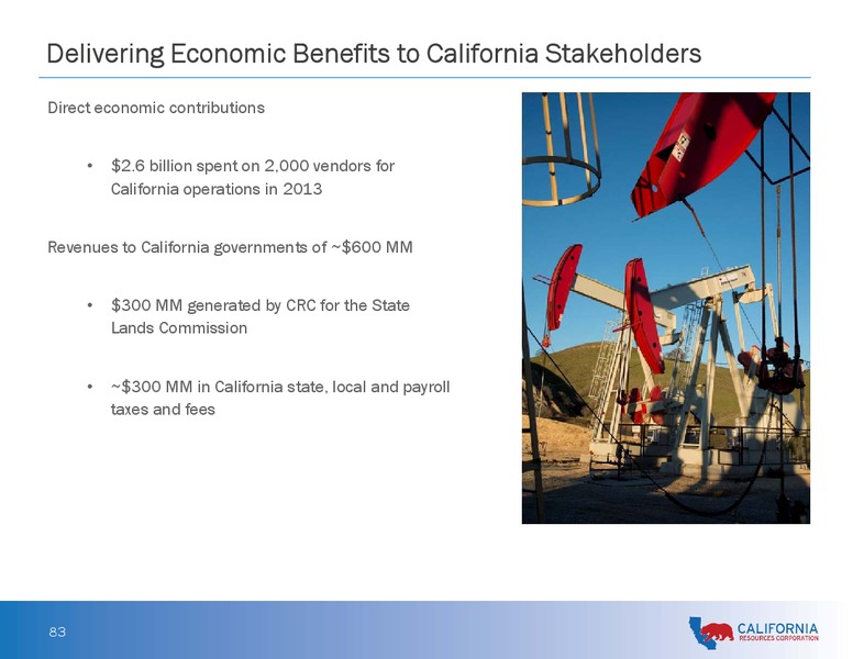 Analyst and Investor Day Presentation – California Resources Corp. – slide 82
