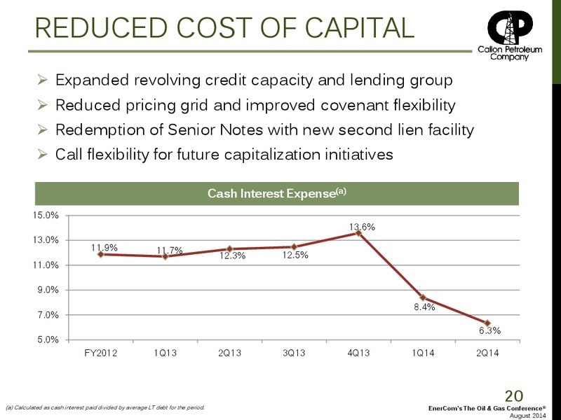 Enercoms The Oil and Gas Conference – Callon Petroleum Co. – slide 19