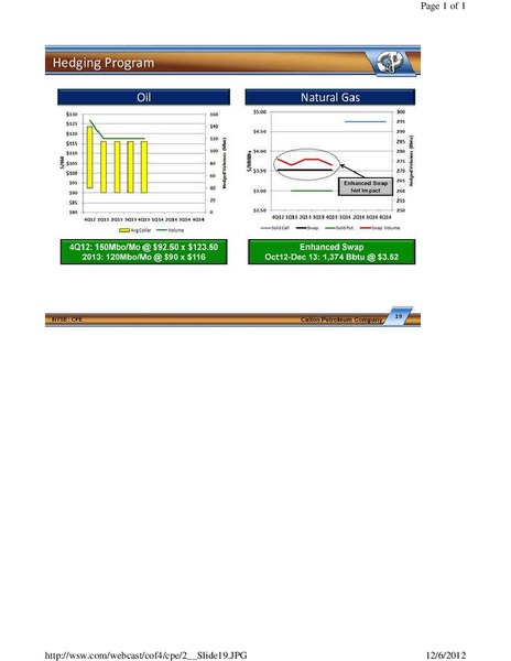 CAPITAL ONE SOUTHCOAST ENERGY CONFERENCE – Callon Petroleum Co. – slide 19