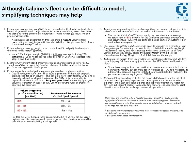 Fourth Quarter and Full Year 2013 Investor Update Conference Call – Calpine Corp. – slide 21