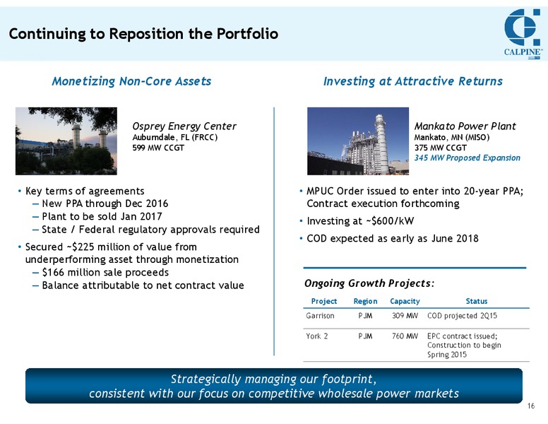 Investor Meetings – Calpine Corp. – slide 15