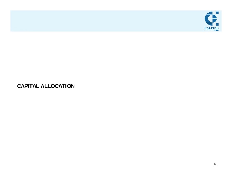 Investor Meetings – Calpine Corp. – slide 12