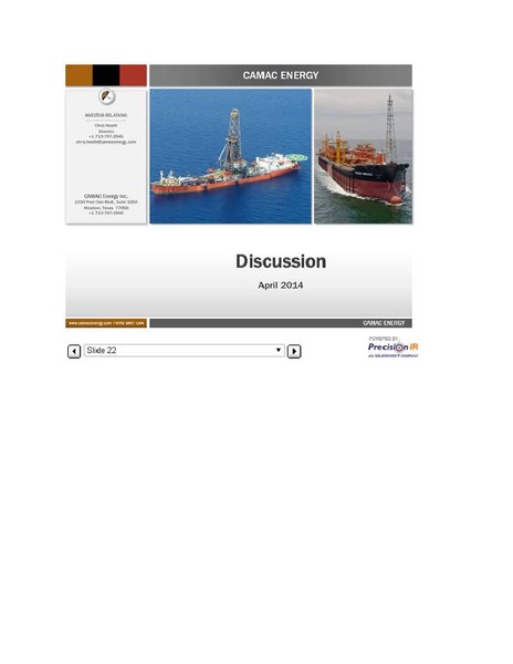 IPAA Oil & Gas Investment Symposia – Camac Energy – slide 22