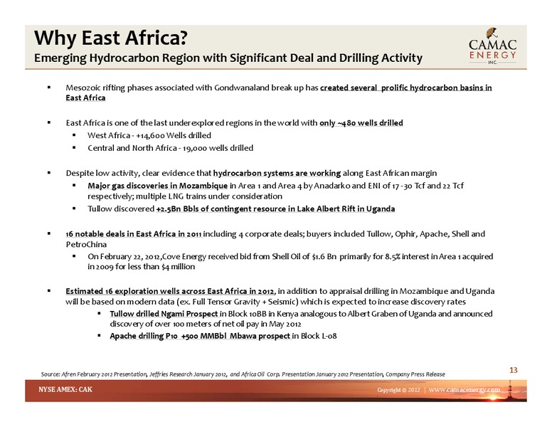 EnerComs The Oil & Gas Conference – Camac Energy – slide 12