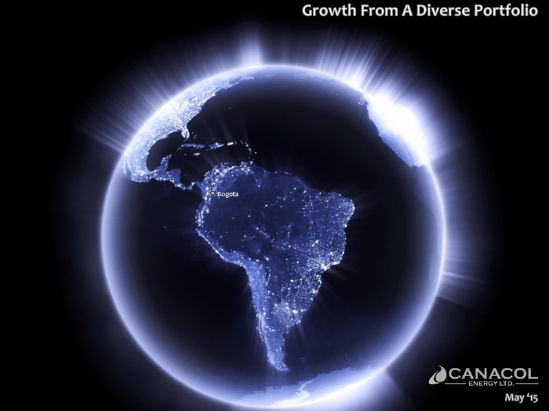 MAY 2015 CORPORATE PRESENTATION – Canacol Energy Ltd. – slide 1