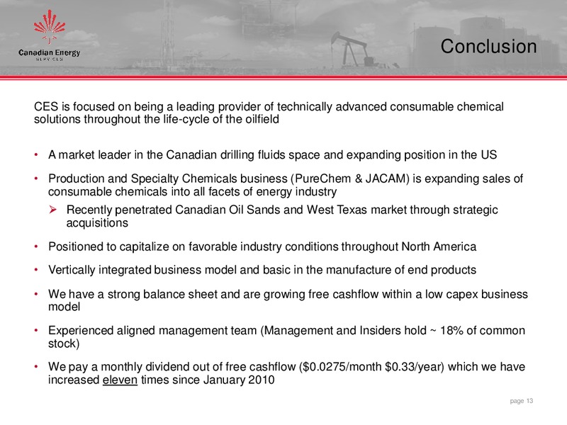 Corporate Investor Presentation – Canadian Energy Services & Technology Corp. – slide 12