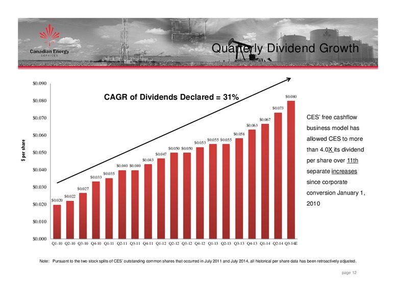 Corporate Investor Presentation – Canadian Energy Services & Technology Corp. – slide 11