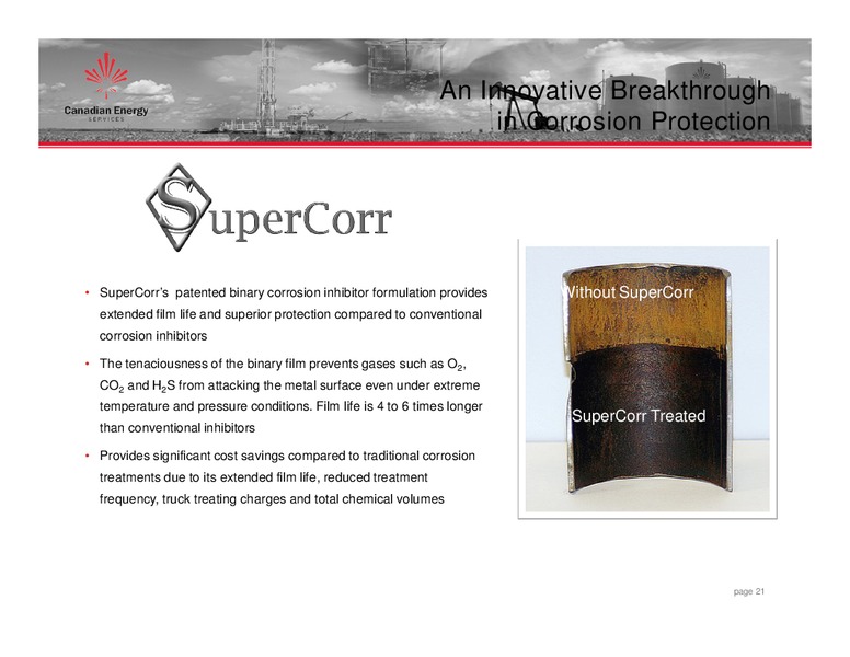 Corporate Investor Presentation – Canadian Energy Services & Technology Corp. – slide 20