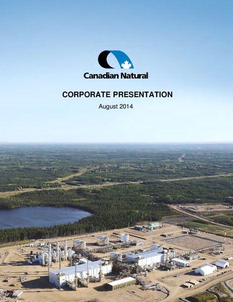 CORPORATE PRESENTATION – Canadian Natural Ltd – slide 1