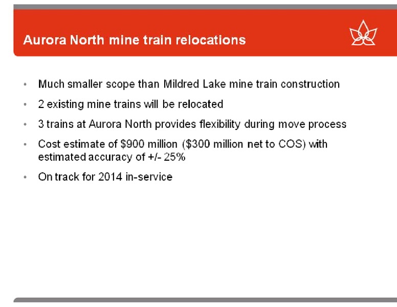 CREDIT SUISSE ENERGY SUMMIT – Canadian Oil Sands Limited – slide 12