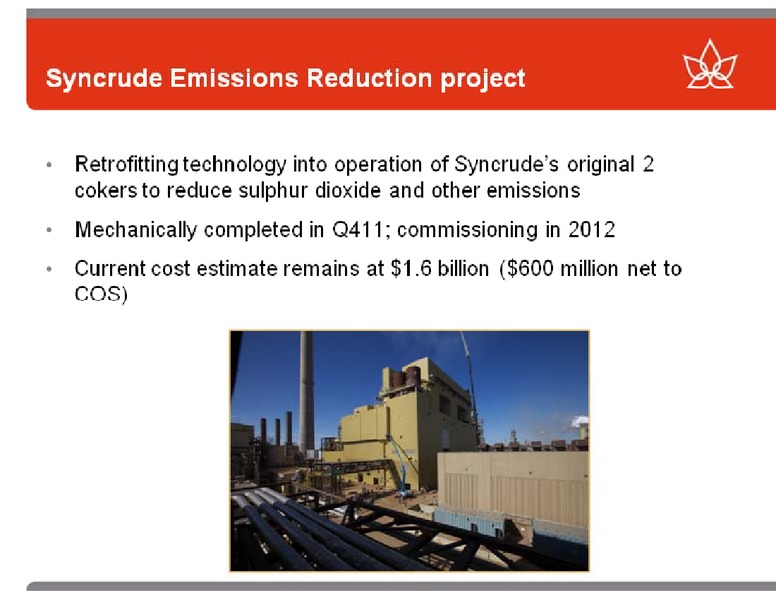 CREDIT SUISSE ENERGY SUMMIT – Canadian Oil Sands Limited – slide 34