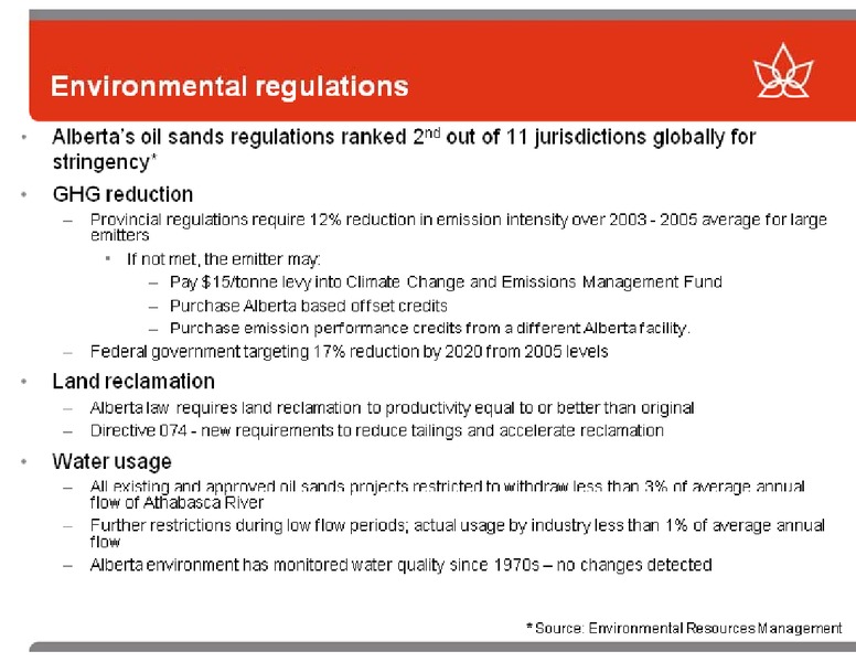 CREDIT SUISSE ENERGY SUMMIT – Canadian Oil Sands Limited – slide 35