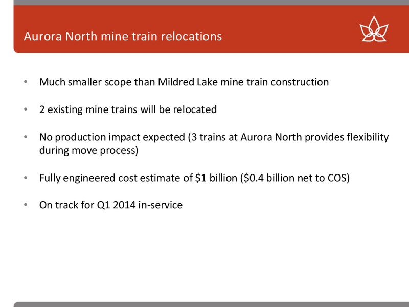 TD SECURITIES INVESTOR MEETINGS – Canadian Oil Sands Limited – slide 29