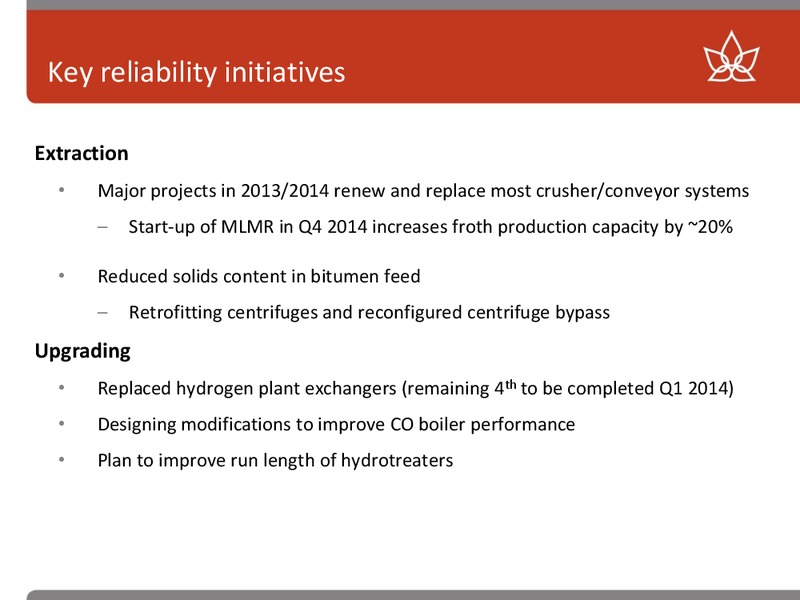 CAPP SCOTIABANK INVESTMENT SYMPOSIUM – Canadian Oil Sands Limited – slide 11