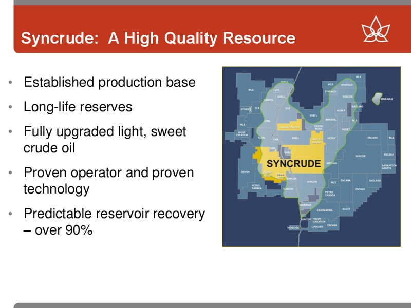 CANACCORD GENUITY INVESTOR MEETINGS – Canadian Oil Sands Limited – slide 2