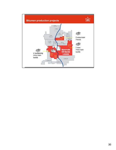 EURO PACIFIC GLOBAL INVESTMENT CONFERENCE – Canadian Oil Sands Limited – slide 30