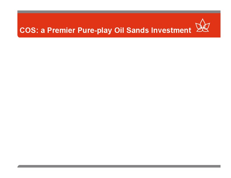 GHS 100 ENERGY CONFERENCE – Canadian Oil Sands Limited – slide 26