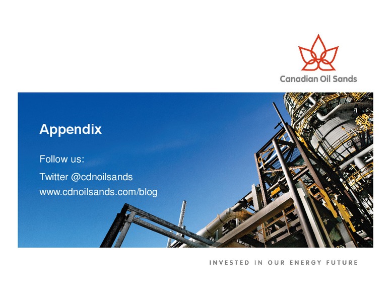 2014 TD SECURITIES CALGARY ENERGY CONFERENCE – Canadian Oil Sands Limited – slide 18