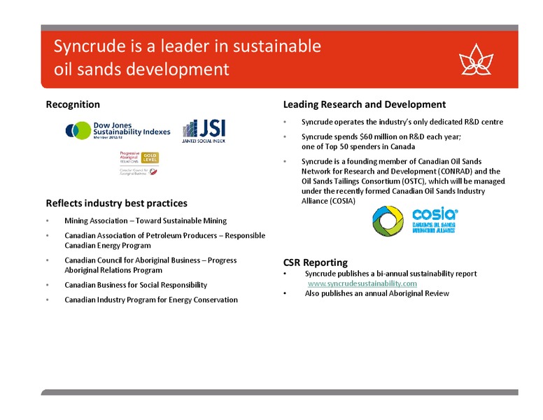ENERCOM THE OIL AND GAS CONFERENCE – Canadian Oil Sands Limited – slide 27