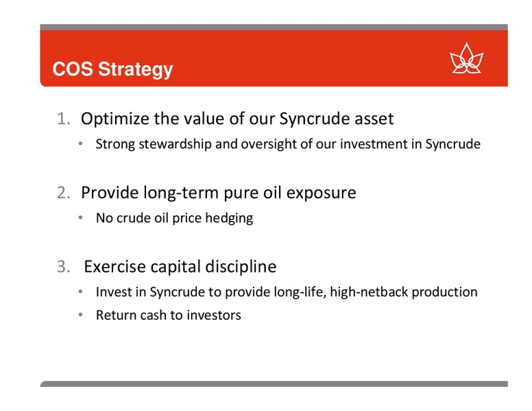 Peters & Co 2014 Energy Conference Toronto – Canadian Oil Sands Limited – slide 3