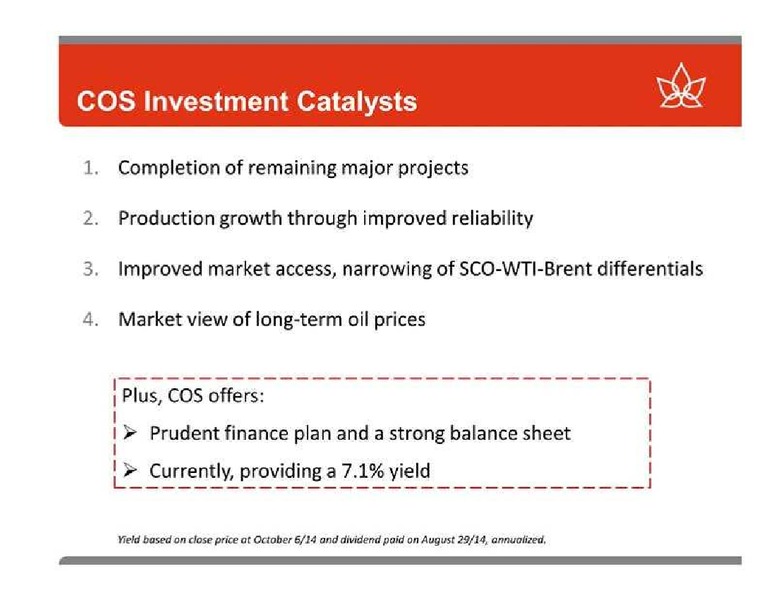 CANACCORD GENUITY GLOBAL RESOURCES CONFERENCE – Canadian Oil Sands Limited – slide 17