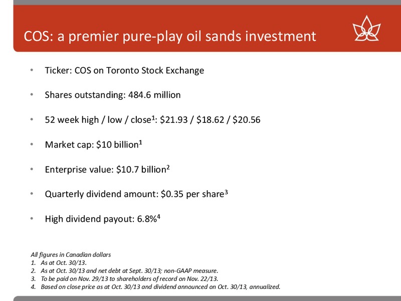 BAML 2013 GLOBAL ENERGY CONFERENCE – Canadian Oil Sands Limited – slide 24