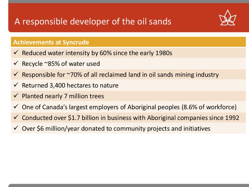 BAML 2013 GLOBAL ENERGY CONFERENCE – Canadian Oil Sands Limited – slide 33