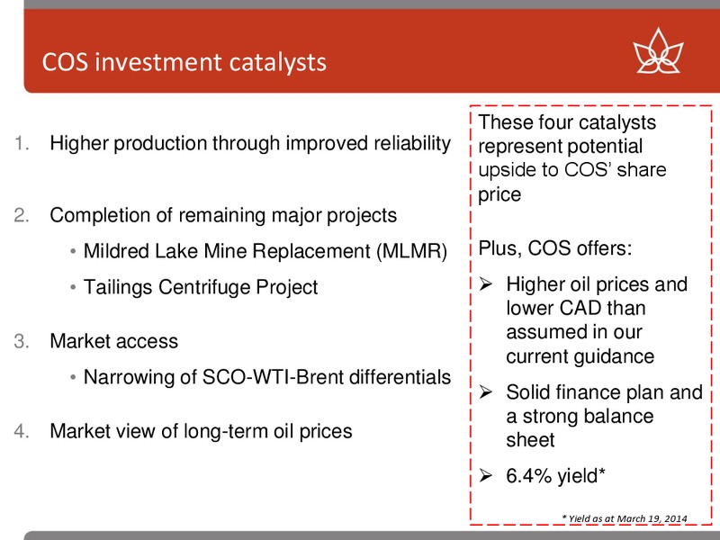 Howard Weil Annual Energy Conference – Canadian Oil Sands Limited – slide 23