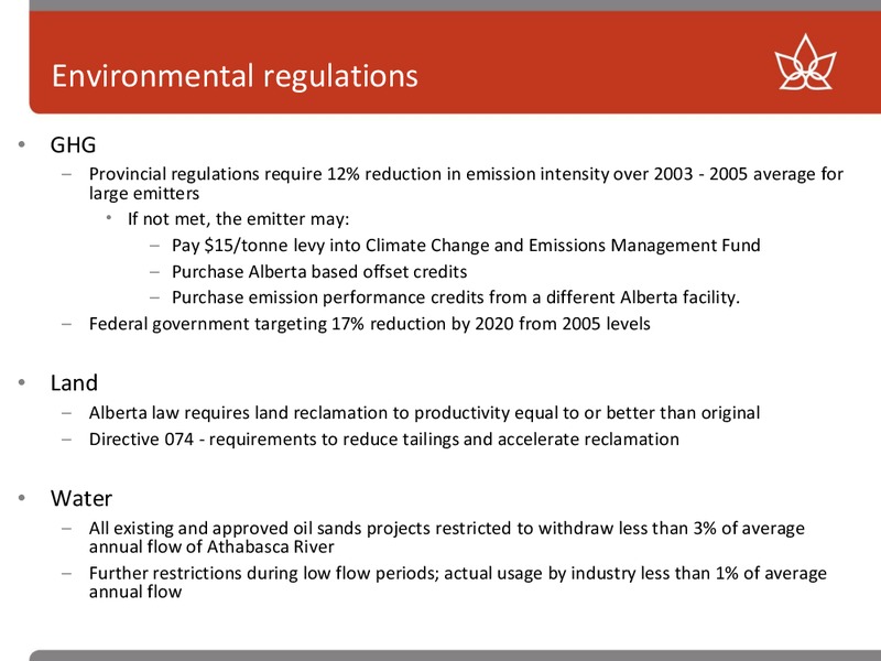 Howard Weil Annual Energy Conference – Canadian Oil Sands Limited – slide 38