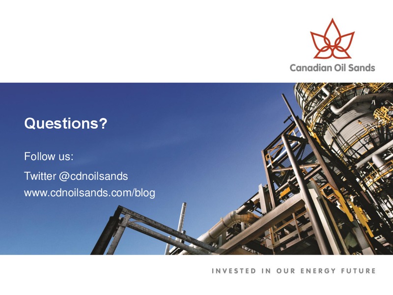 Annual General Meeting – Canadian Oil Sands Limited – slide 33