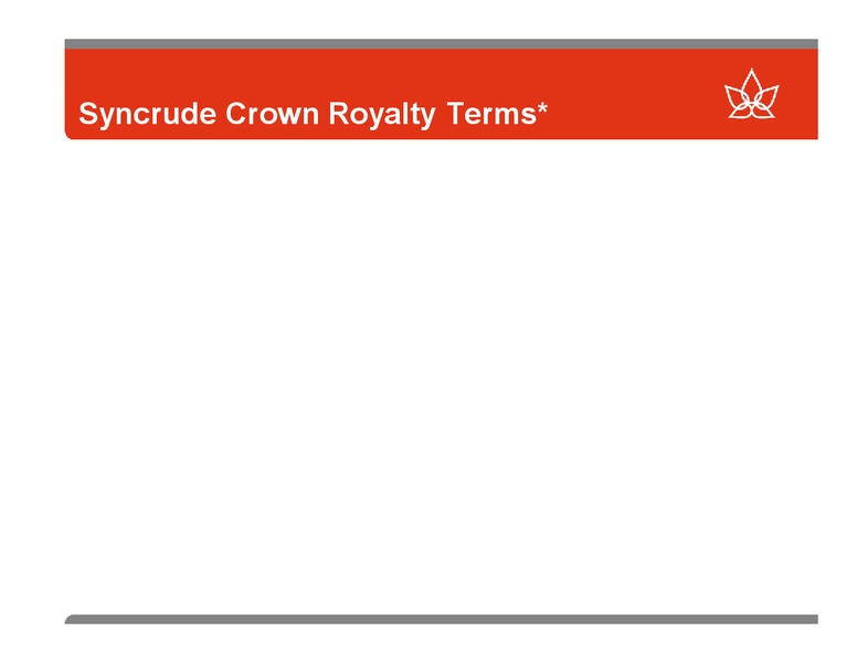 CALGARY ENERGY CONFERENCE – Canadian Oil Sands Limited – slide 32