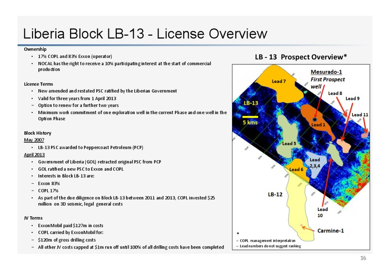 Investor Presentation – Canadian Overseas Petroleum Ltd – slide 14