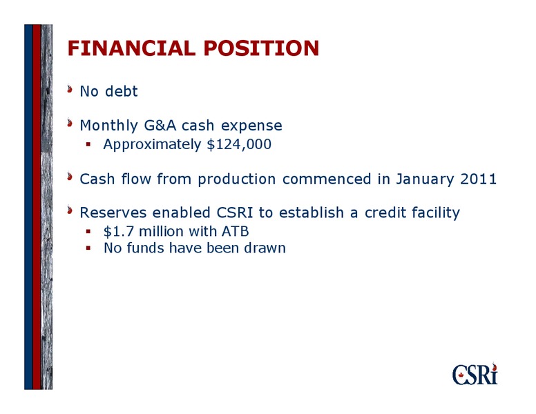 CORPORATE PRESENTATION – Canadian Spirit Resources Inc. – slide 17