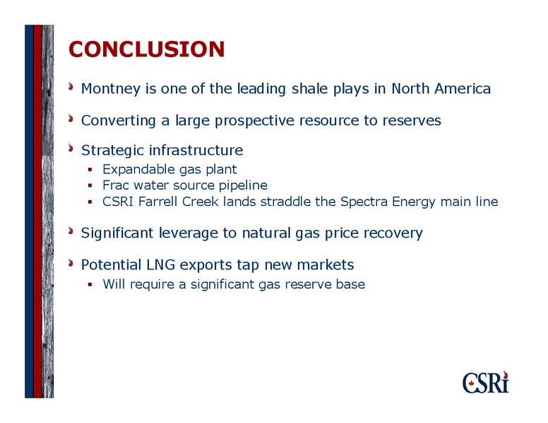 CORPORATE PRESENTATION – Canadian Spirit Resources Inc. – slide 20