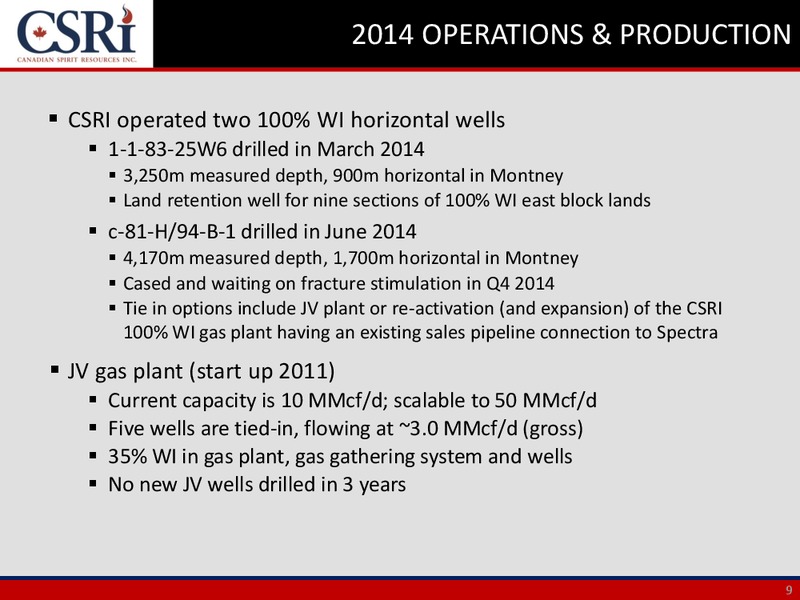 Corporate Presentation – Canadian Spirit Resources Inc. – slide 8
