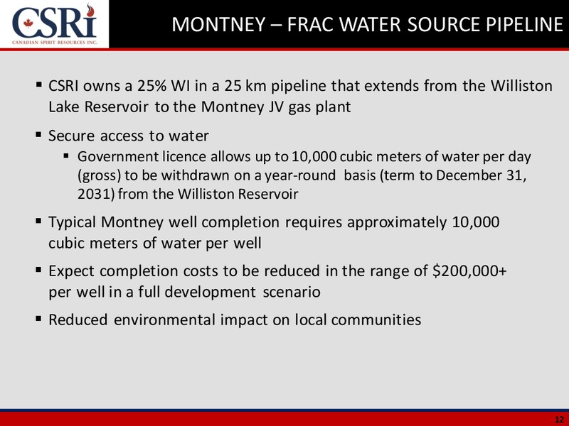 Corporate Presentation – Canadian Spirit Resources Inc. – slide 11