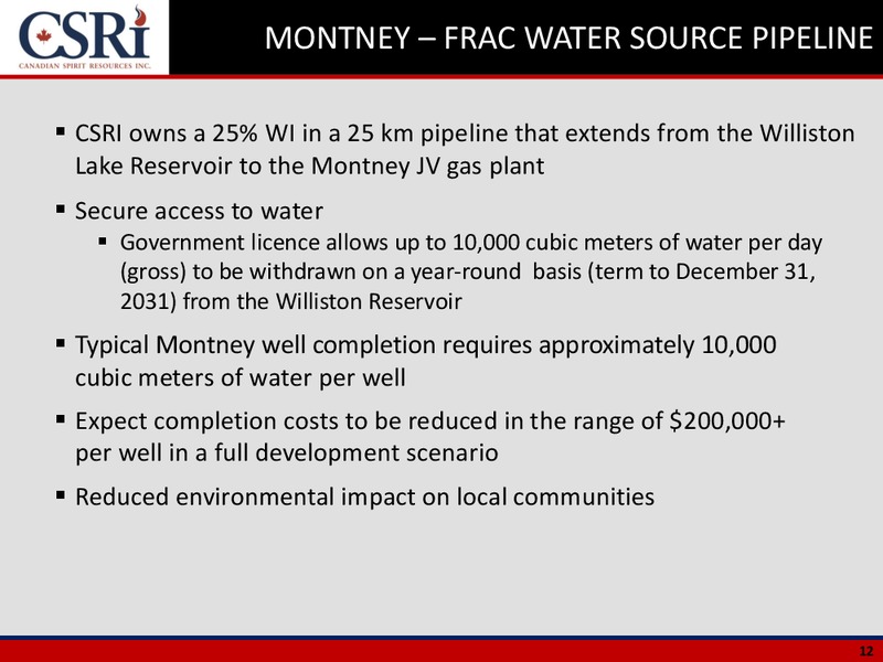 Corporate Presentation – Canadian Spirit Resources Inc. – slide 11
