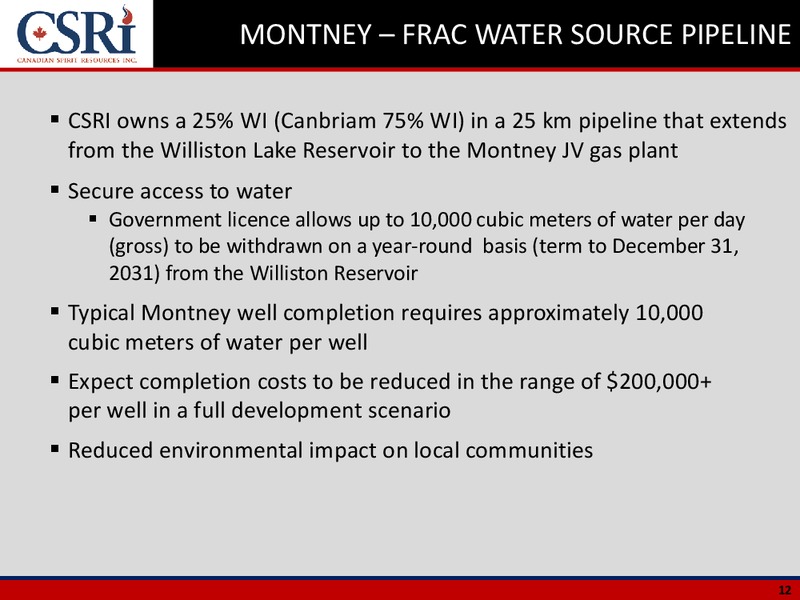 APRIL 2015 CORPORATE PRESENTATION – Canadian Spirit Resources Inc. – slide 11