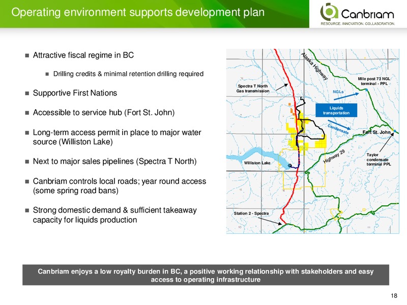 INVESTOR PRESENTATION – Canbriam Energy – slide 18